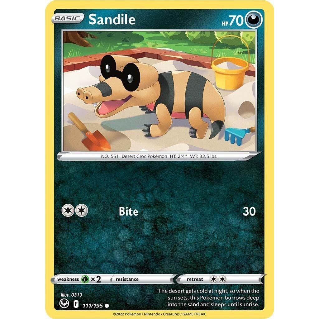 The Pokemon Company Sandile (111/195) (SWSH12: Silver Tempest) by LAB7 Malta, Europe