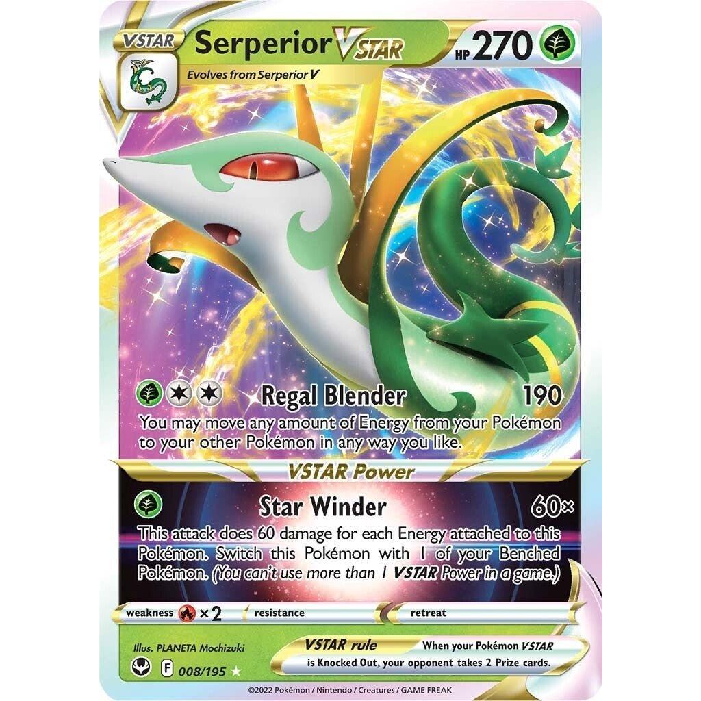 The Pokemon Company Serperior VSTAR (008/195) (SWSH12: Silver Tempest) by LAB7 Malta, Europe