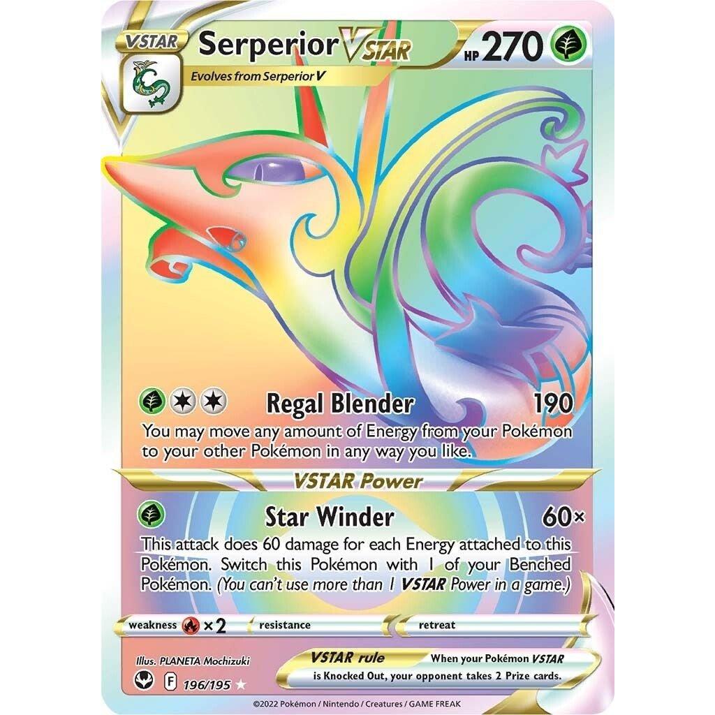 The Pokemon Company Serperior VSTAR (Secret) (196/195) (SWSH12: Silver Tempest) by LAB7 Malta, Europe