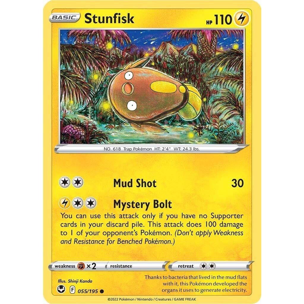 The Pokemon Company Stunfisk (055/195) (SWSH12: Silver Tempest) by LAB7 Malta, Europe