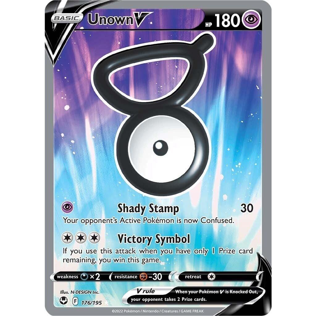 The Pokemon Company Unown V (Full Art) (176/195) (SWSH12: Silver Tempest) by LAB7 Malta, Europe