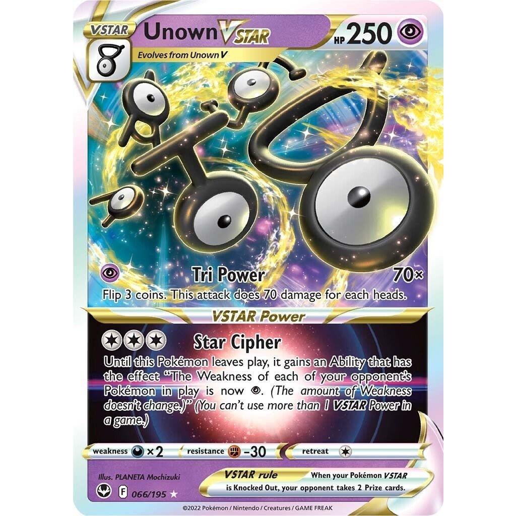 The Pokemon Company Unown VSTAR (066/195) (SWSH12: Silver Tempest) by LAB7 Malta, Europe