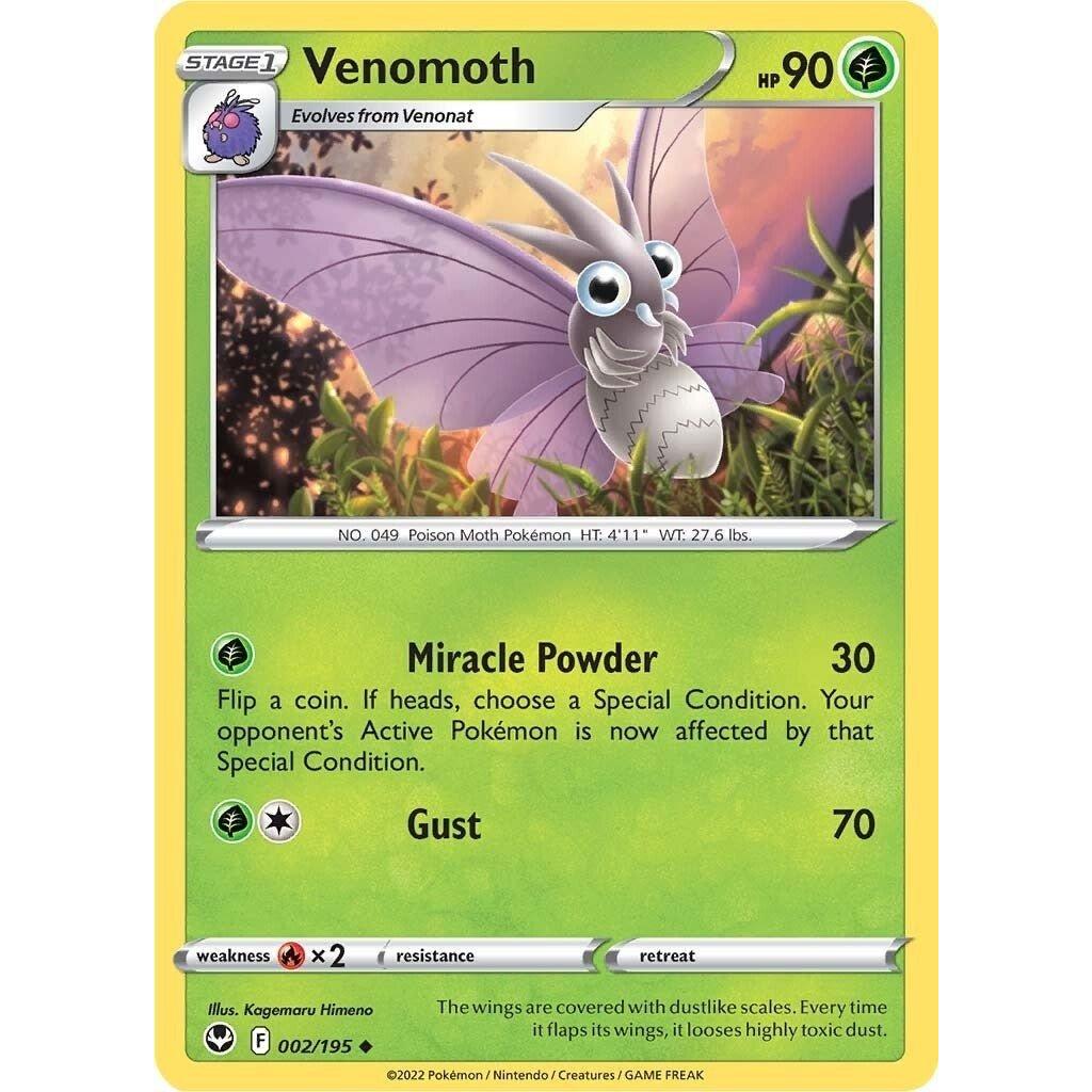 The Pokemon Company Venomoth (002/195) (SWSH12: Silver Tempest) by LAB7 Malta, Europe