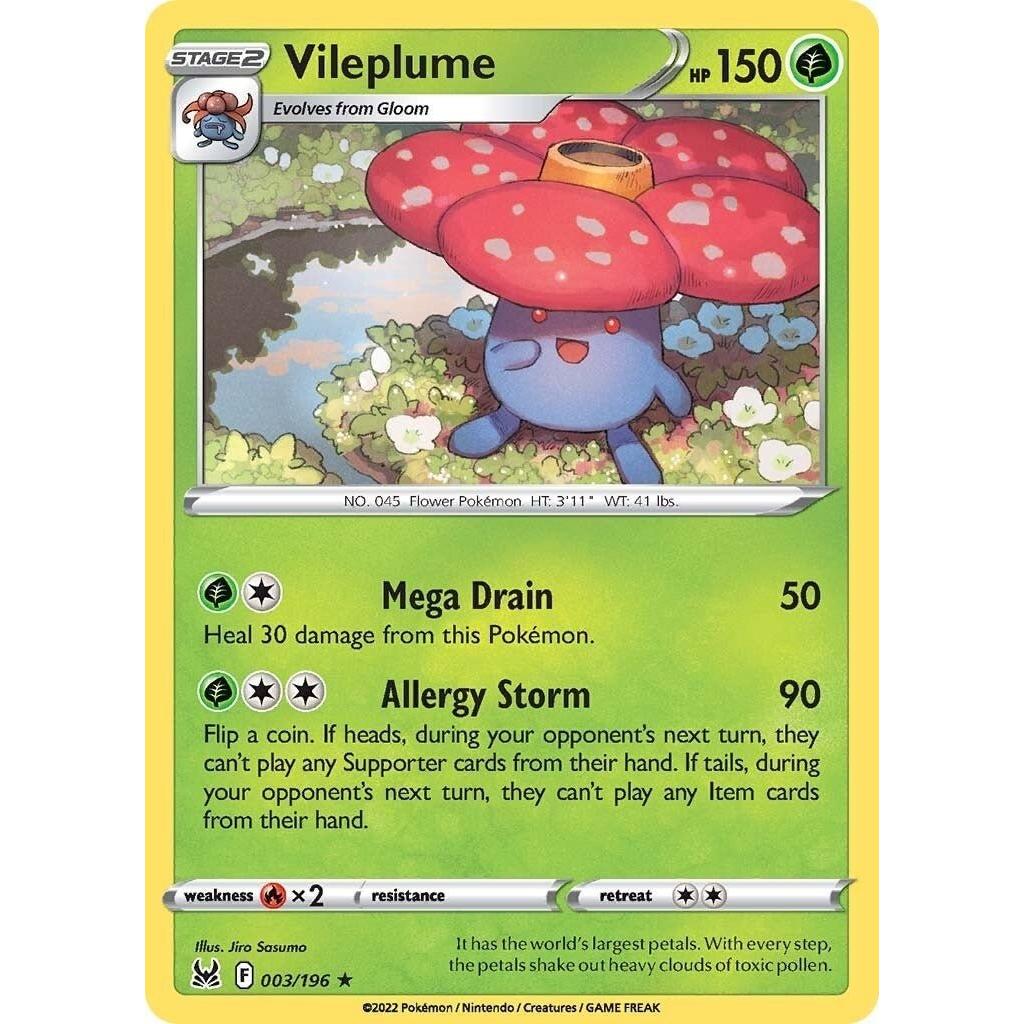 Pokemon Vileplume (003/196) (SWSH11: Lost Origin) by LAB7 Malta, Europe