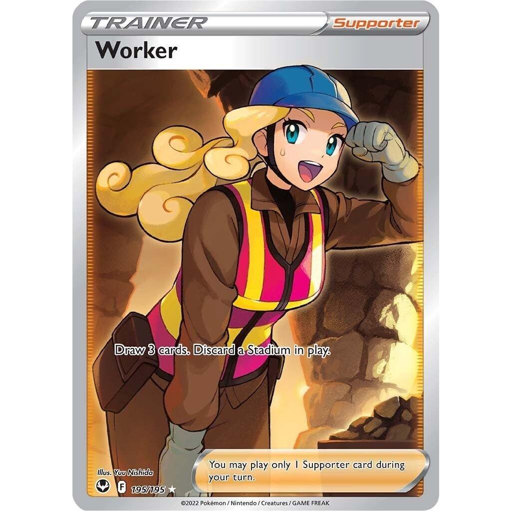 The Pokemon Company Worker (Full Art) (195/195) (SWSH12: Silver Tempest) by LAB7 Malta, Europe