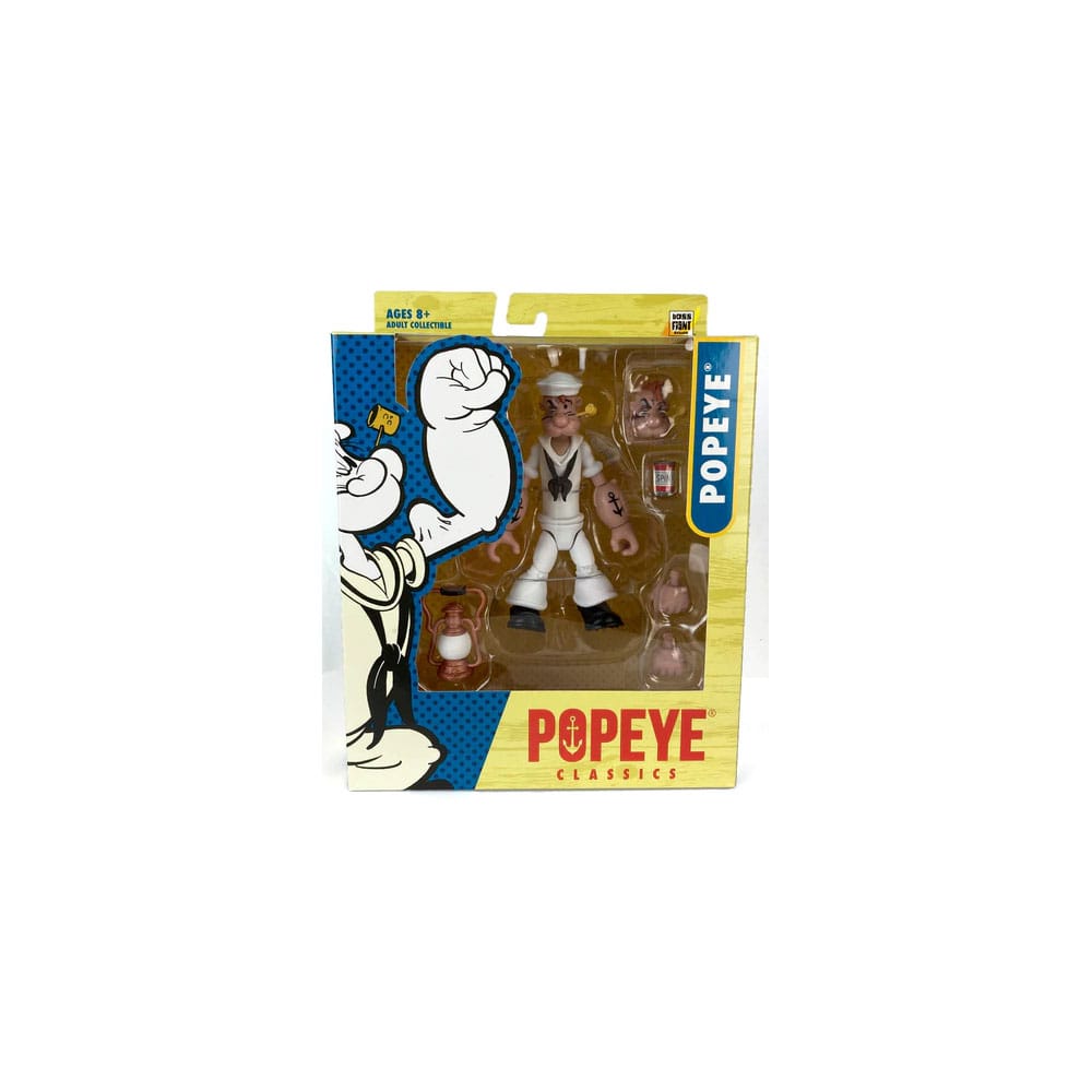 Boss Fight Studio Popeye Action Figure Wave 02 - White Sailor Suit Popeye 10 - 15 cm by LAB7 Malta, Europe