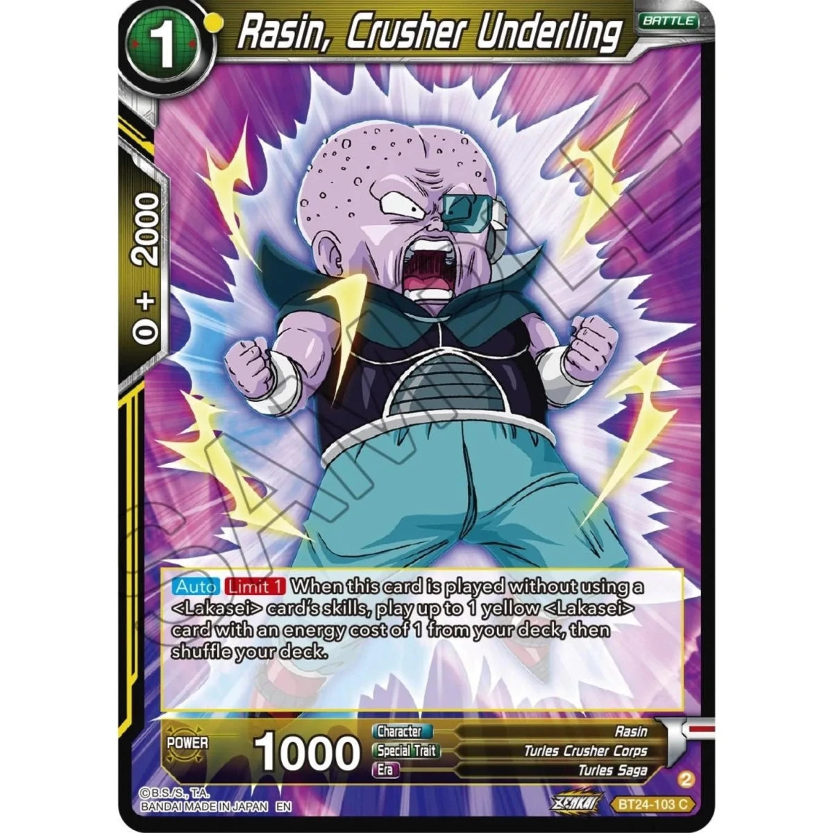 Rasin, Crusher Underling (BT24-103) (Beyond Generations) in Malta | LAB7