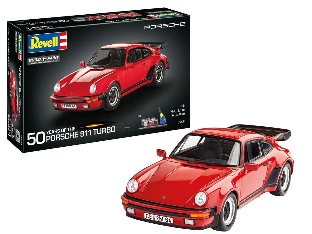 Revell Gift Set – Porsche 911 Turbo 50th Anniversary (1:24 Scale) by LAB7 Malta, Europe