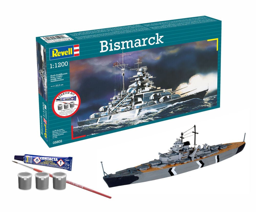 Revell Starter Kit – Bismarck (1:1200 Scale) by LAB7 Malta, Europe