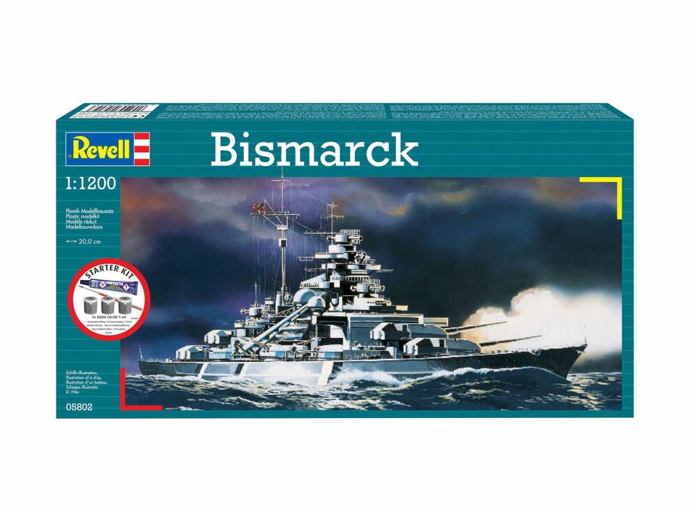 Revell Starter Kit – Bismarck (1:1200 Scale) by LAB7 Malta, Europe