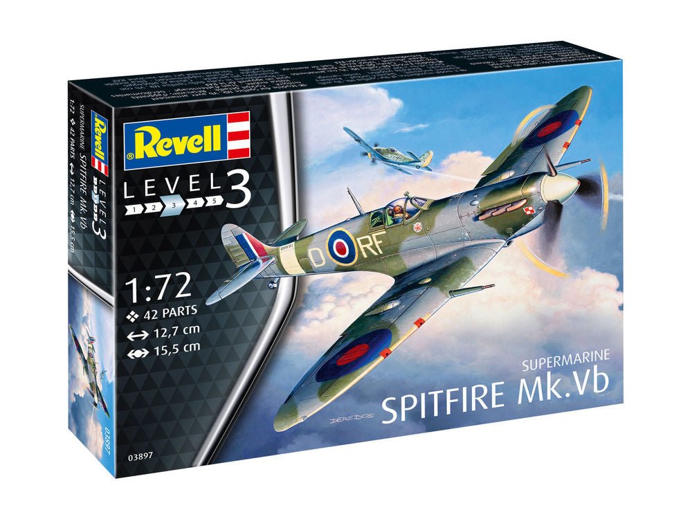 Revell Supermarine Spitfire Mk.Vb Model Kit (1:72 Scale) by LAB7 Malta, Europe