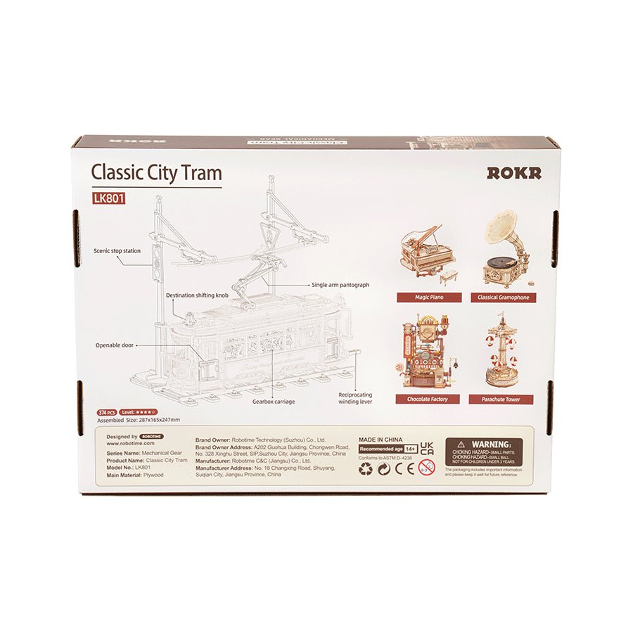ROKR ROKR 3D Wooden Puzzle Classic City Tramcar LK801 by LAB7 Malta, Europe