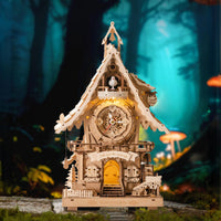ROKR ROKR Cuckoo Clock LC901 – Wooden DIY Fairy Tale Cottage Clock (Natural Wood) by LAB7 Malta, Europe
