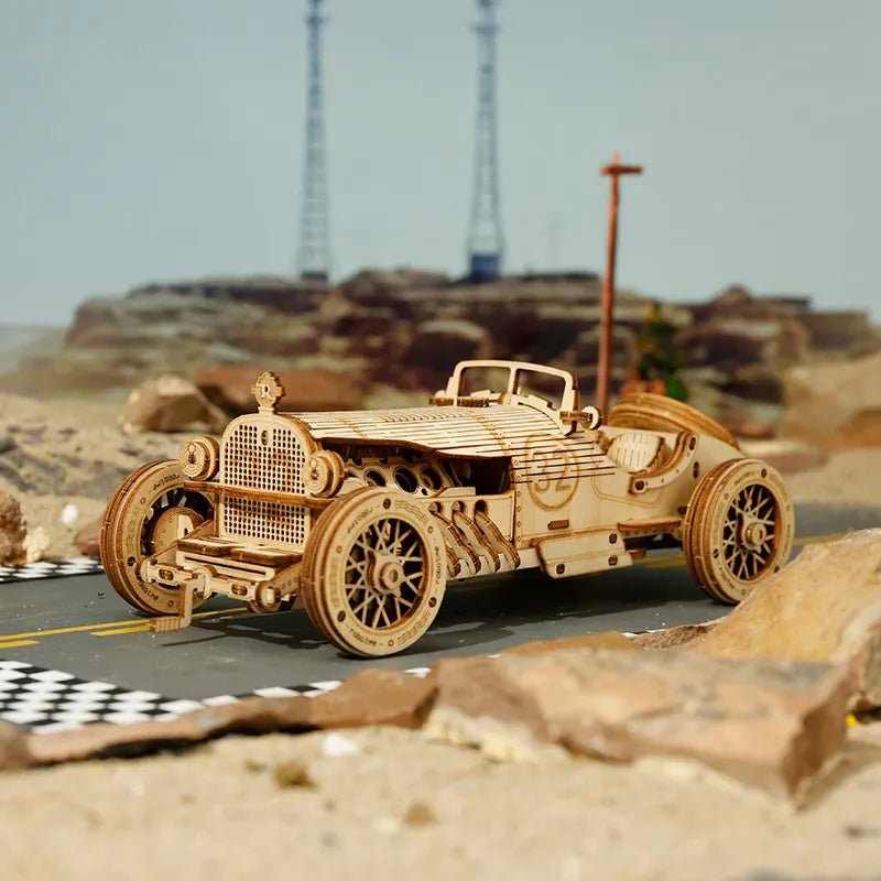 ROKR ROKR Grand Prix Car MC401 – 1:16 Vintage Sports Car 3D Wooden Puzzle by LAB7 Malta, Europe