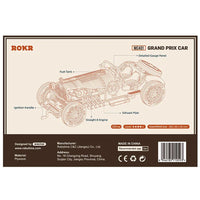 ROKR ROKR Grand Prix Car MC401 – 1:16 Vintage Sports Car 3D Wooden Puzzle by LAB7 Malta, Europe