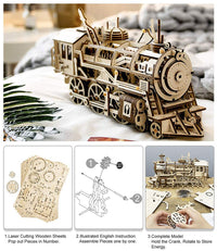 ROKR ROKR 3D Wooden Puzzle Locomotive Mechanical Gears LK701 by LAB7 Malta, Europe
