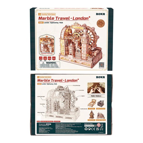ROKR ROKR Marble Travel London Marble Run 3D Wooden Puzzle EGB01 by LAB7 Malta, Europe