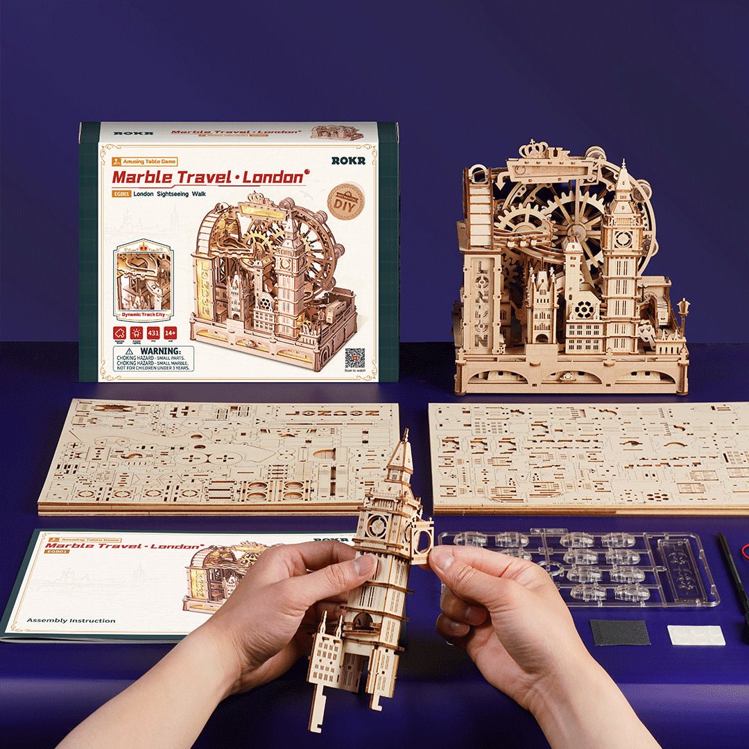 ROKR ROKR Marble Travel London Marble Run 3D Wooden Puzzle EGB01 by LAB7 Malta, Europe