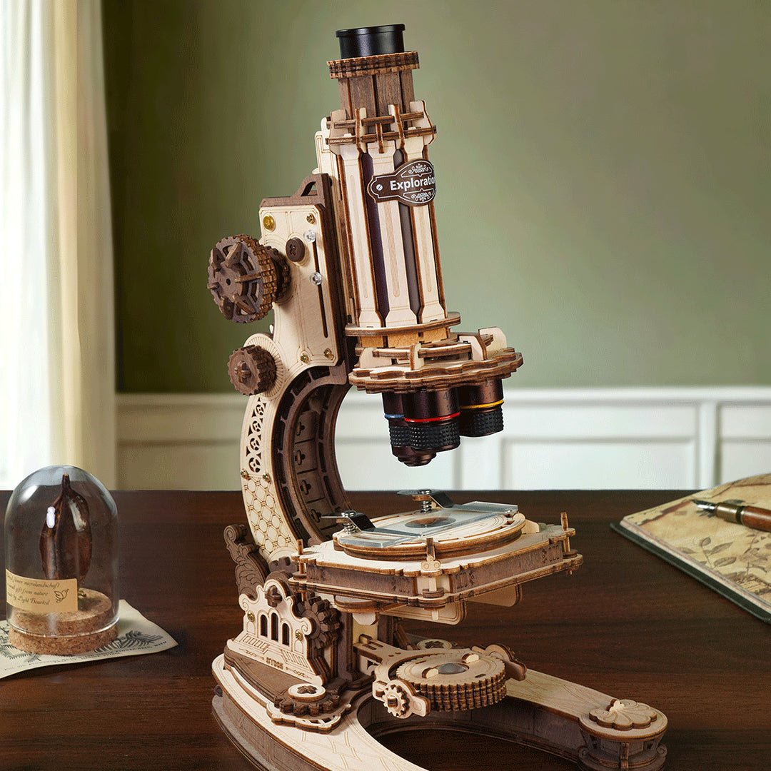 Microscope 3D Wooden Puzzle ST005 by ROKR available from LAB7 Malta
