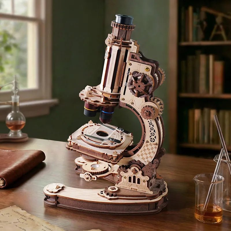 Microscope 3D Wooden Puzzle ST005 by ROKR available from LAB7 Malta