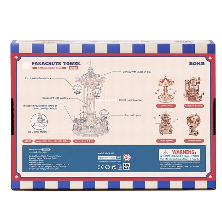 ROKR ROKR 3D Wooden Puzzle Parachute Tower EA01 (Damaged Box) by LAB7 Malta, Europe