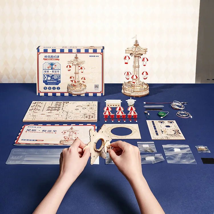 ROKR ROKR 3D Wooden Puzzle Parachute Tower EA01 (Damaged Box) by LAB7 Malta, Europe