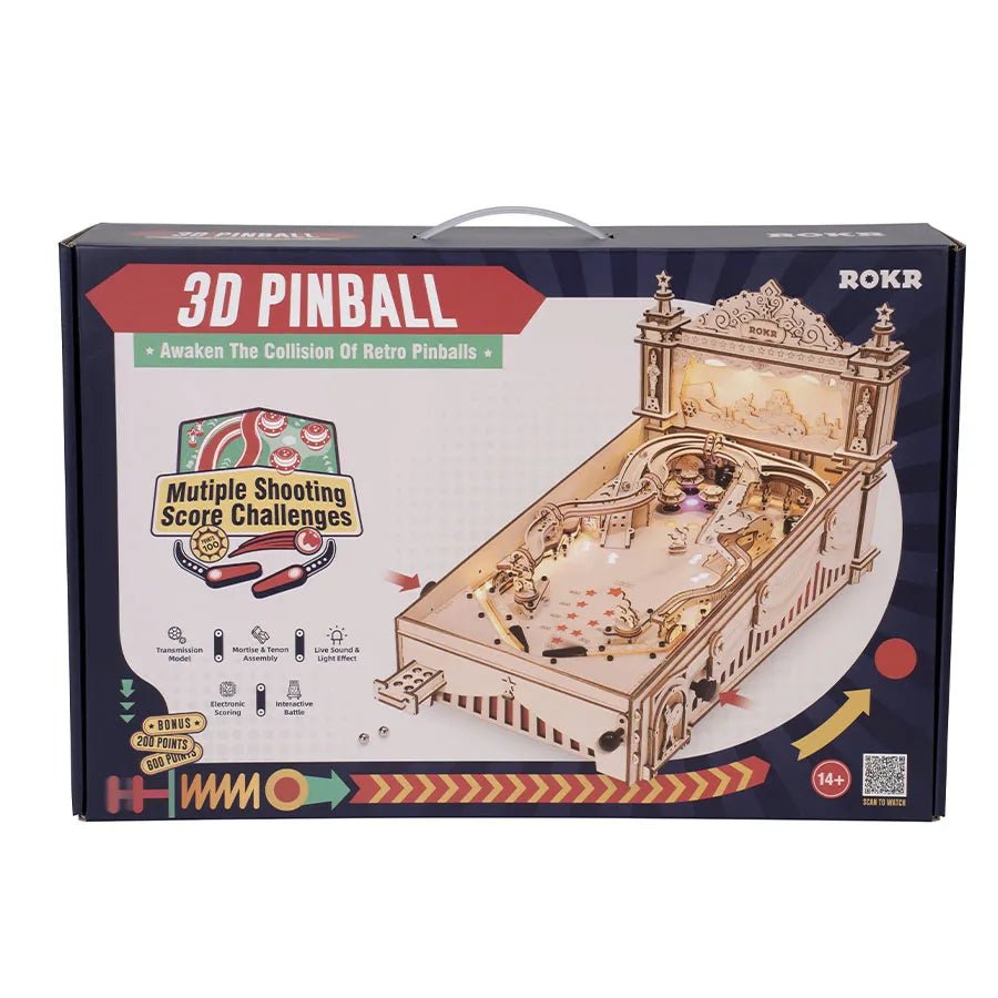 ROKR ROKR 3D Pinball Machine Wooden Puzzle EG01 by LAB7 Malta, Europe