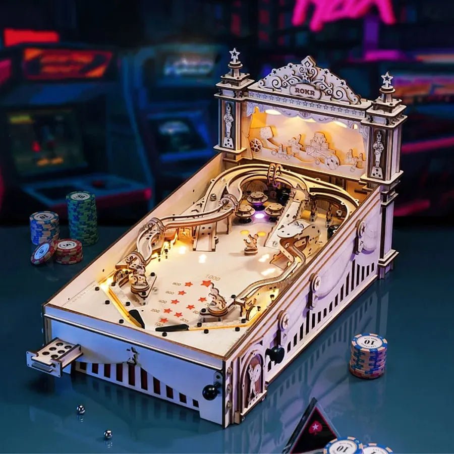ROKR ROKR 3D Pinball Machine Wooden Puzzle EG01 by LAB7 Malta, Europe
