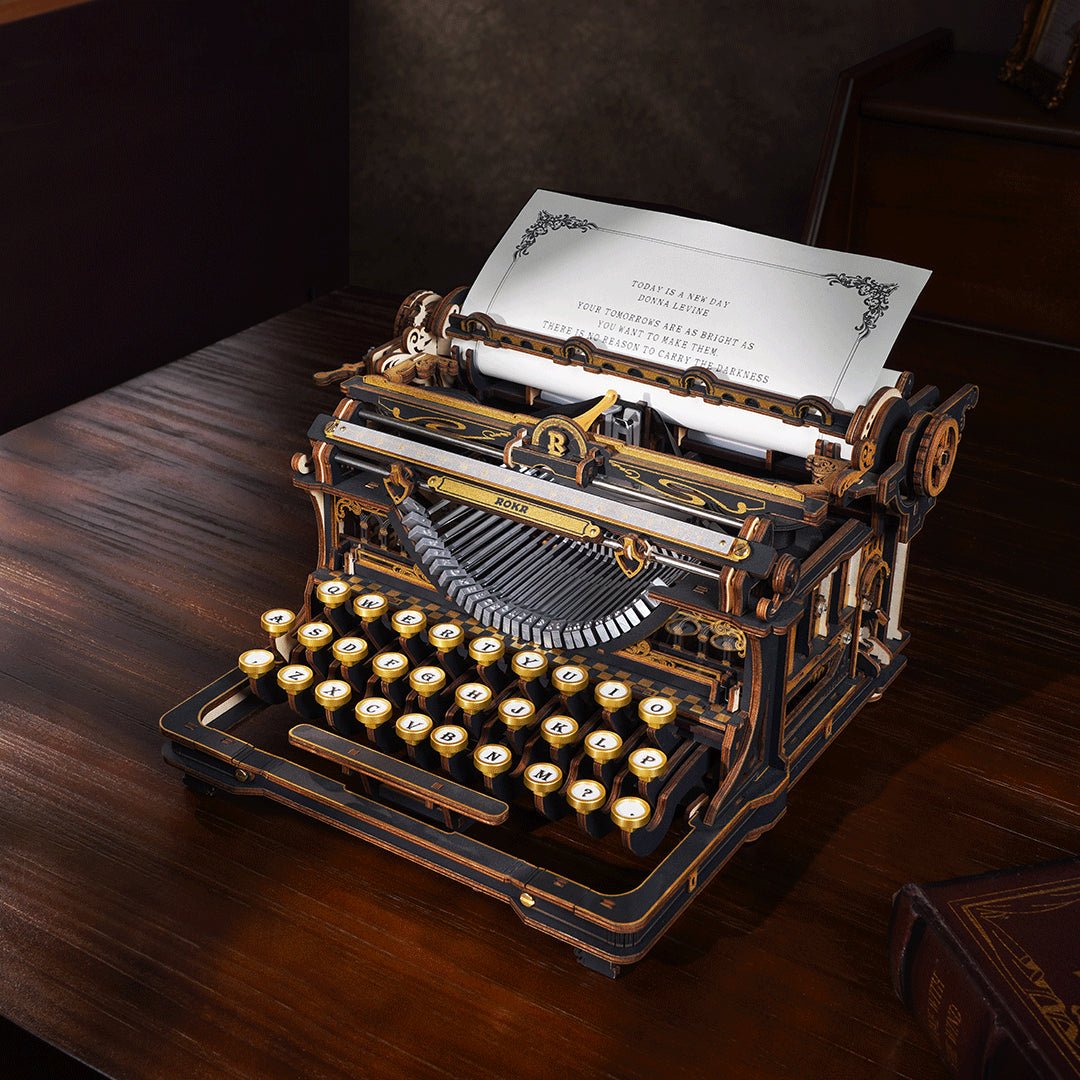 ROKR ROKR Mechanical Typewriter 3D Wooden Puzzle LK703B (Classic Version) by LAB7 Malta, Europe