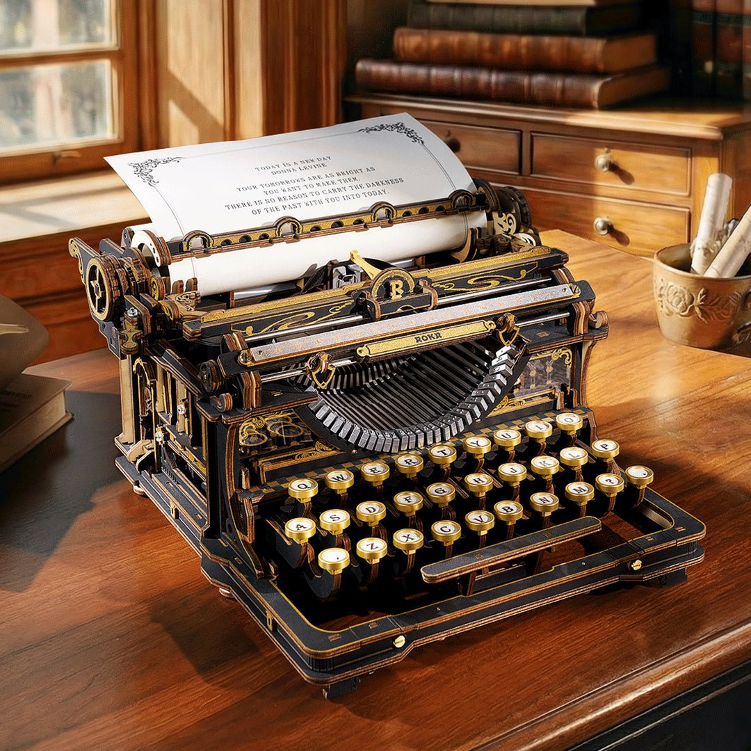 ROKR ROKR Mechanical Typewriter 3D Wooden Puzzle LK703B (Classic Version) by LAB7 Malta, Europe