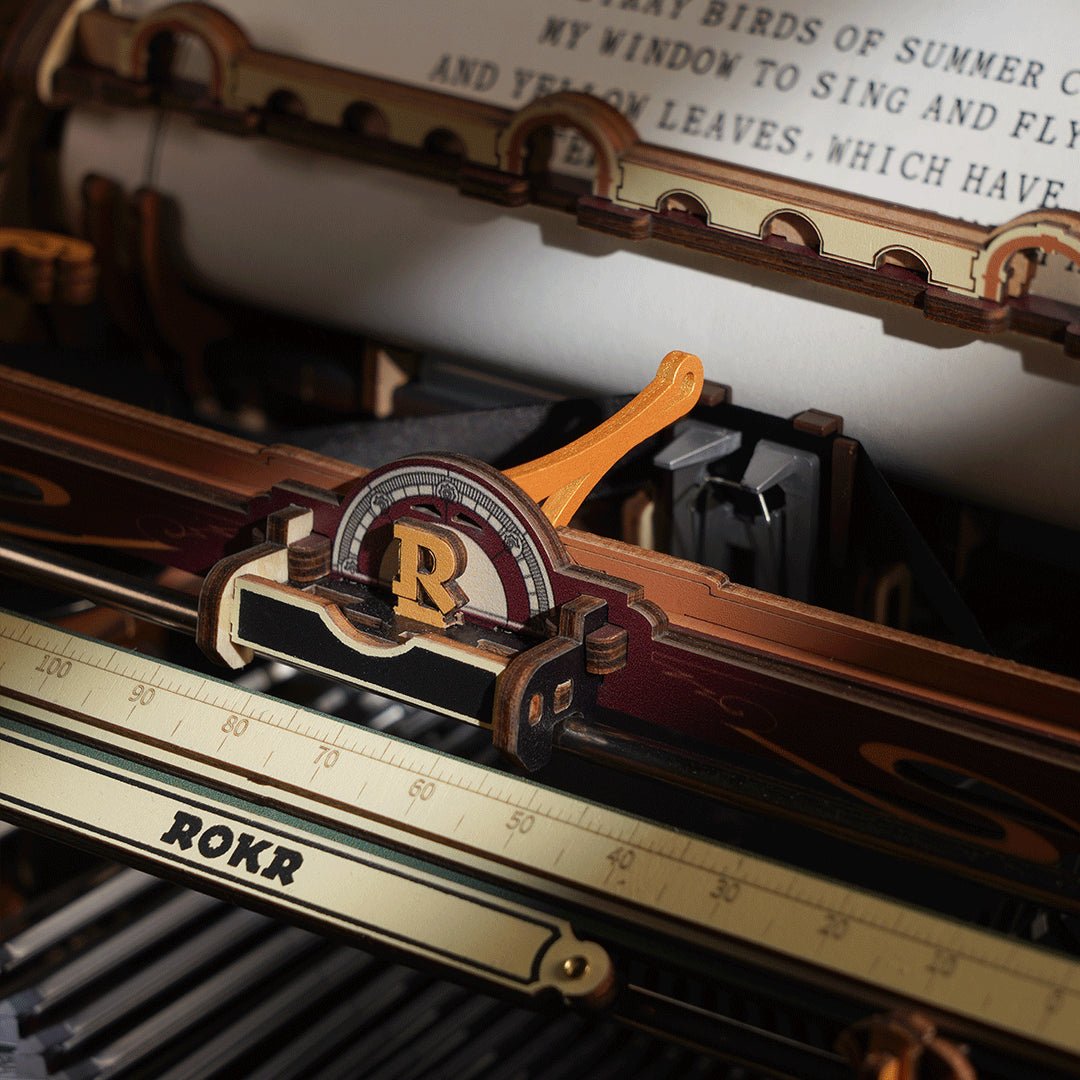 ROKR ROKR Mechanical Typewriter Wooden 3D Puzzle LK703C (Magic Version) by LAB7 Malta, Europe