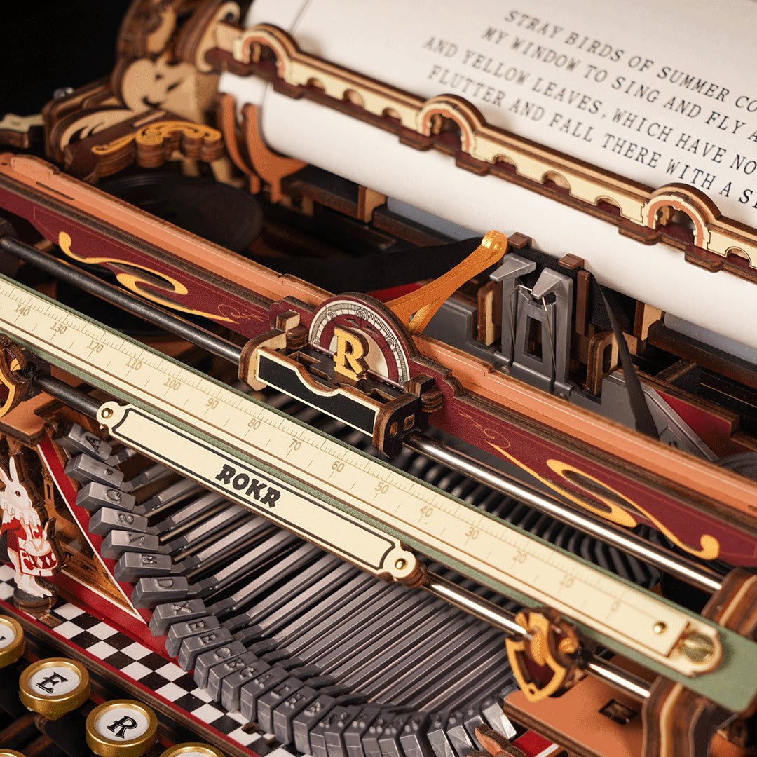 ROKR ROKR Mechanical Typewriter Wooden 3D Puzzle LK703C (Magic Version) by LAB7 Malta, Europe