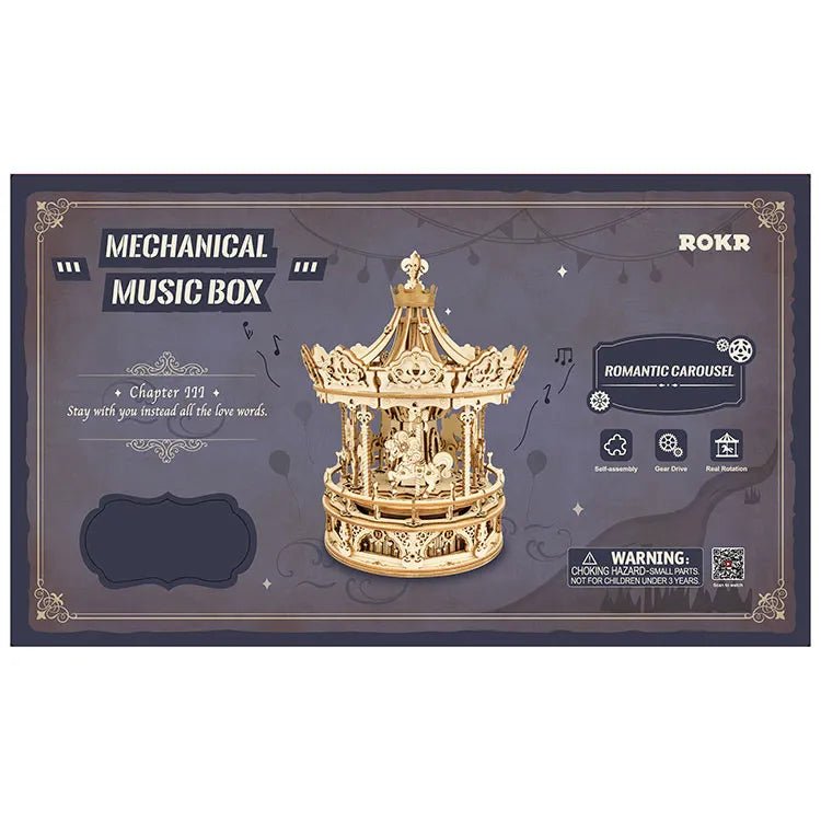 ROKR ROKR 3D Wooden Puzzle Romantic Carousel AMK62 by LAB7 Malta, Europe