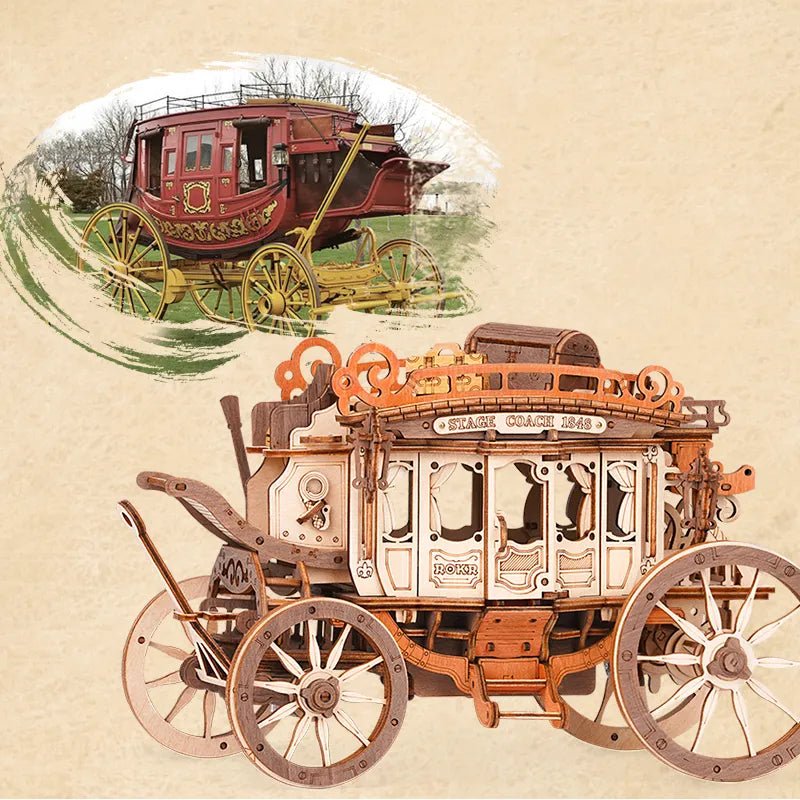 ROKR ROKR Stagecoach Mechanical Music Box 3D Wooden Puzzle AMKA1 by LAB7 Malta, Europe