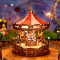 Rolife ROLIFE 3D Wooden Puzzles Music Box Classic Carousel by LAB7 Malta, Europe