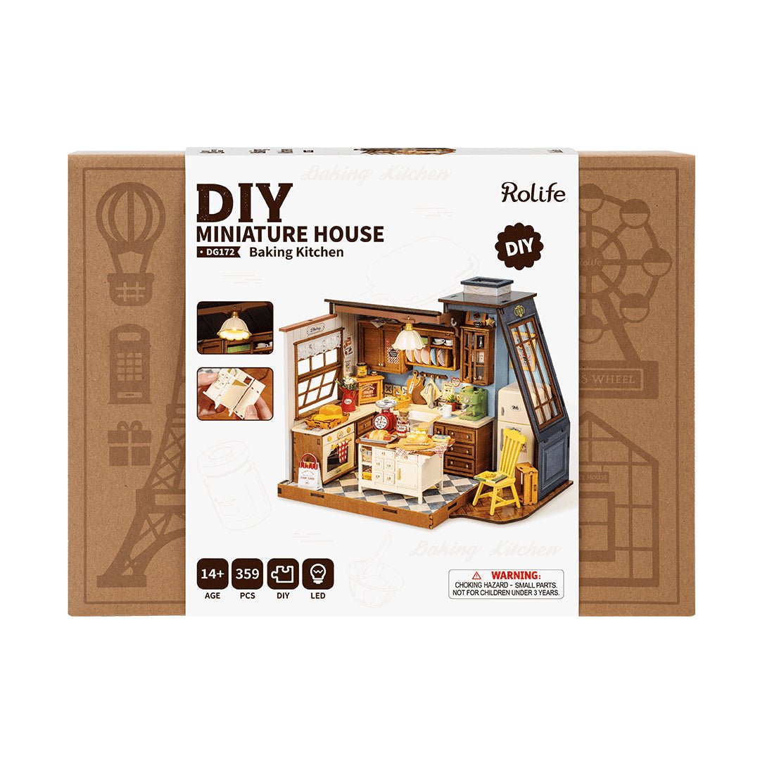 Rolife Baking Kitchen DG172 – DIY Miniature Vintage Bakery House Kit in Malta | LAB7