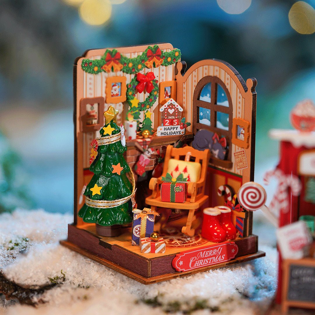 Rolife Rolife Christmas Fireplace DIY Miniature House Kit DS041 by LAB7 Malta, Europe