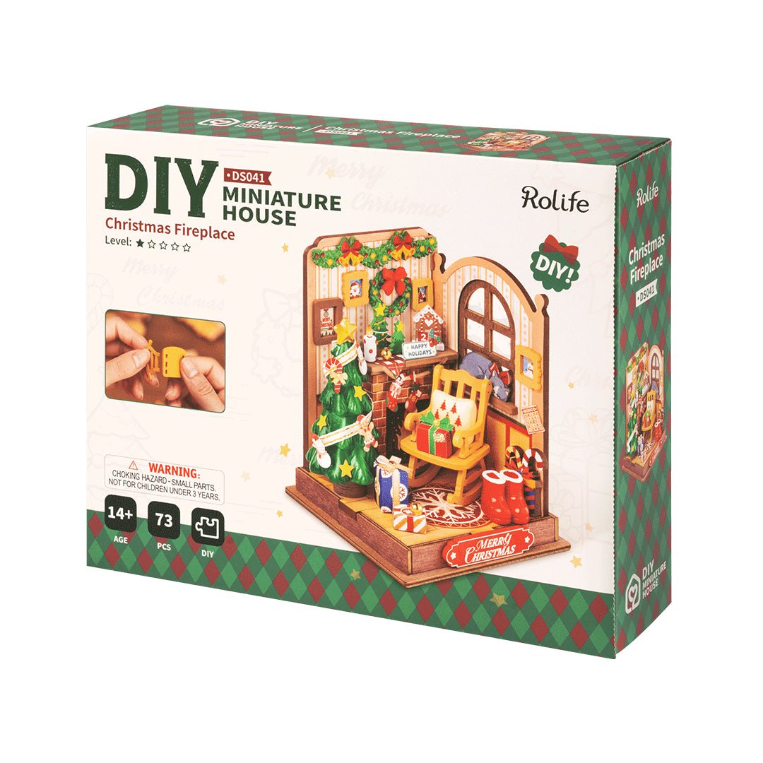 Rolife Rolife Christmas Fireplace DIY Miniature House Kit DS041 by LAB7 Malta, Europe