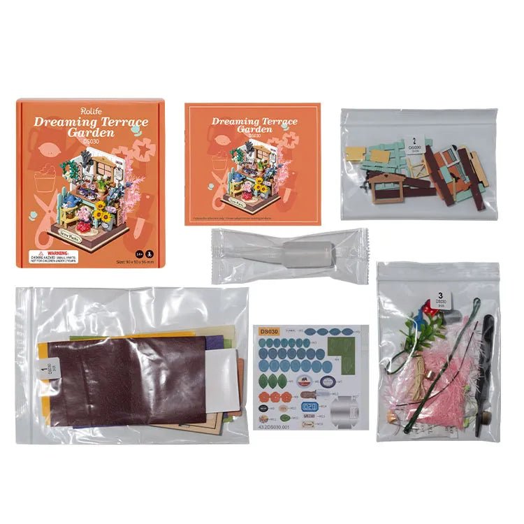 Rolife Rolife Dreaming Terrace Garden DS030 – DIY Miniature Flower Room Kit by LAB7 Malta, Europe
