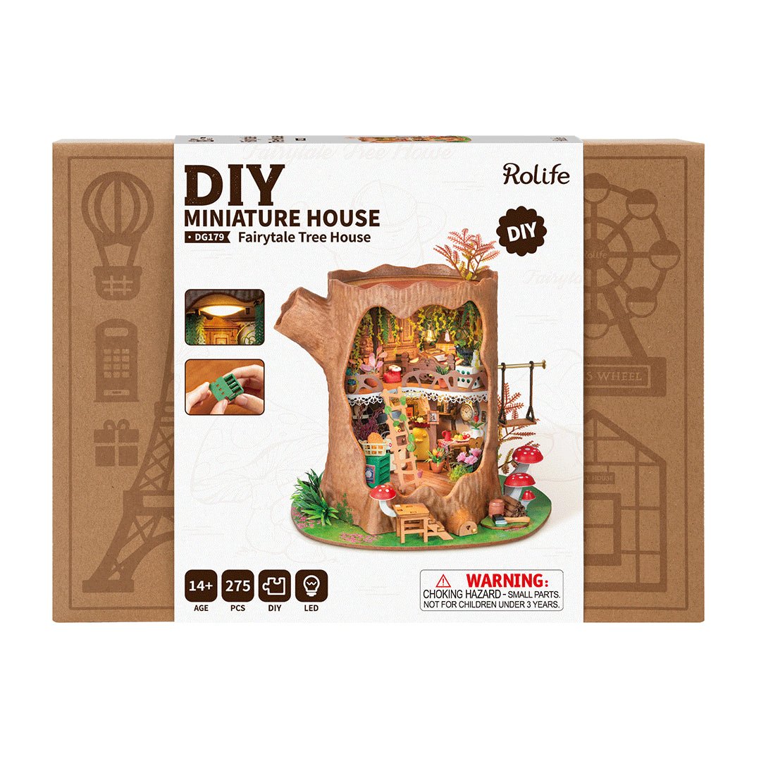 Rolife Rolife Fairytale Tree House DG179 – DIY Miniature Woodland Tree Trunk House by LAB7 Malta, Europe