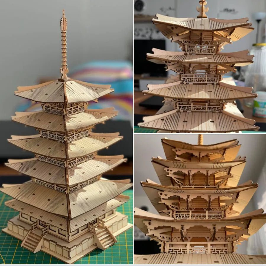 Rolife Rolife DIY 3D Wooden Puzzle Five - storied Pagoda TGN02 by LAB7 Malta, Europe