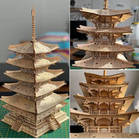 Rolife Rolife DIY 3D Wooden Puzzle Five - storied Pagoda TGN02 by LAB7 Malta, Europe