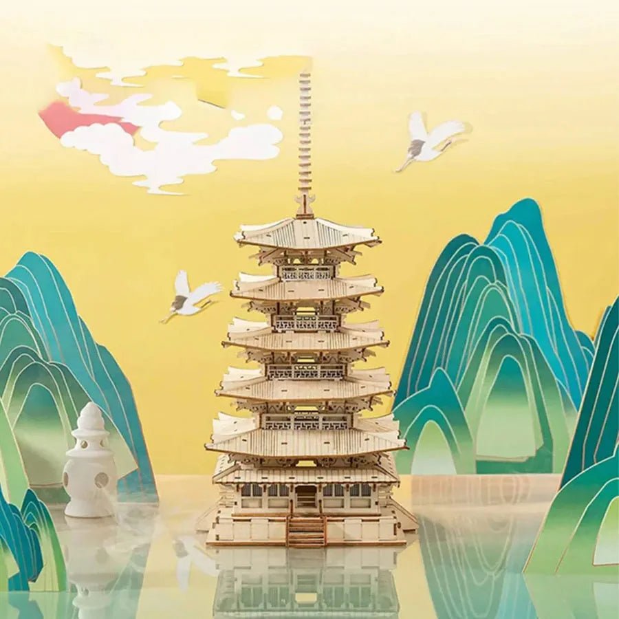 Rolife Rolife DIY 3D Wooden Puzzle Five - storied Pagoda TGN02 by LAB7 Malta, Europe