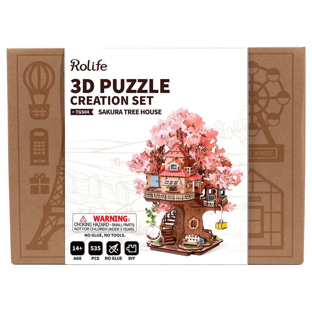 Rolife Rolife Sakura Tree House DIY Wooden 3D Puzzle TGS04 by LAB7 Malta, Europe