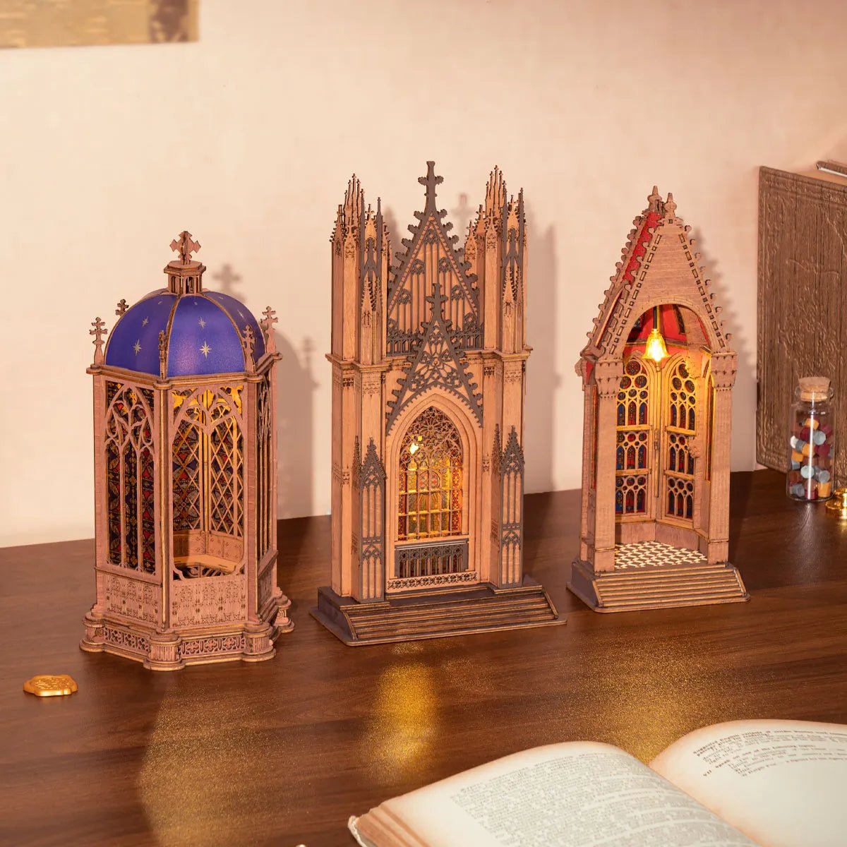 Rolife Rolife Twin - Tower Cathedral DIY 3D Wooden Puzzle TGA01 by LAB7 Malta, Europe