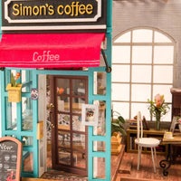 Rolife Rolife Simon’s Coffee DG109 – DIY Miniature Café Dollhouse Kit by LAB7 Malta, Europe