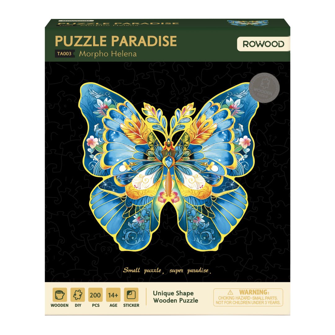 Rowood Rowood Wooden Jigsaw Puzzle Morpho Helena Flower TA003 by LAB7 Malta, Europe