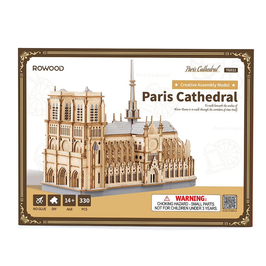 Rowood Rowood Paris Cathedral TG511 – 3D Wooden Puzzle Gothic Architecture Model by LAB7 Malta, Europe