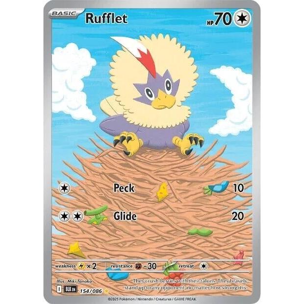 Pokemon Rufflet (154/086) (SV: Black Bolt) by LAB7 Malta, Europe