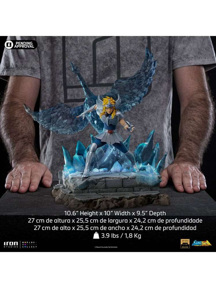 Iron Studios Saint Seiya Deluxe BDS Art Scale Statue 1/10 Cygnus Hyoga 27 cm by LAB7 Malta, Europe